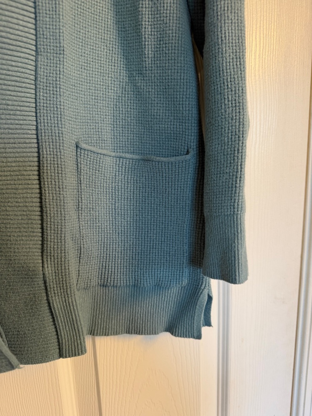 Staccato Seafoam Green Open-Front Knit Cardigan - Picture 5 of 6